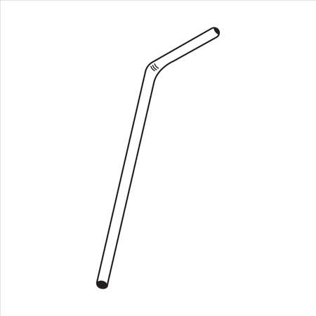 Metal straws icon in flat style. Vector image in white background. Zero waste toothbrush. Eco lifeのイラスト素材