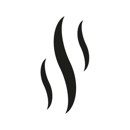 Aroma icon isolated. Smell, odor, vapor, smoke sign or steam vector symbol on white backgroundのイラスト素材