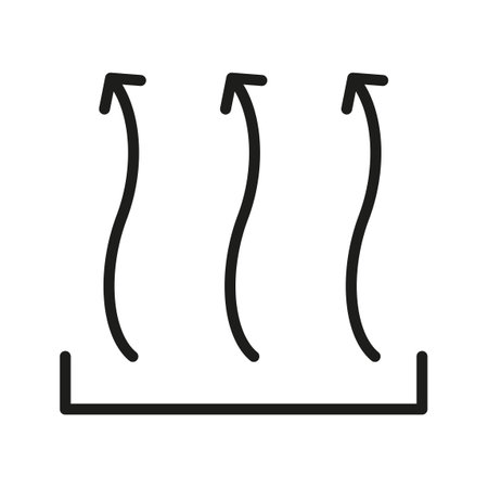 Heat icon three arrow up isolated vector symbolのイラスト素材