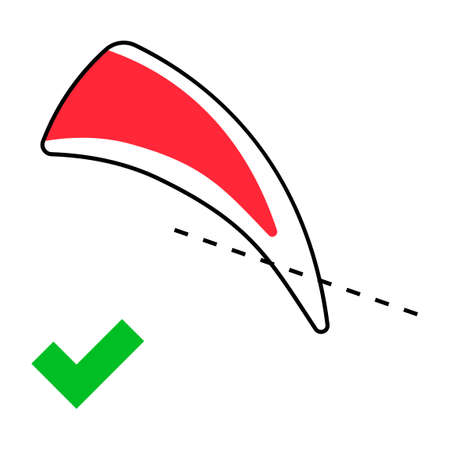 Dog nail trimming guide colorful icon. Pet claws cutting instruction with cut lineのイラスト素材