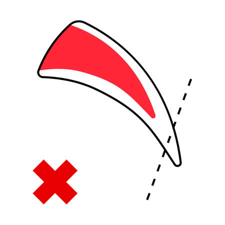 Dog nail trimming guide colorful icon. Pet claws cutting instruction with forbidden cut lineのイラスト素材