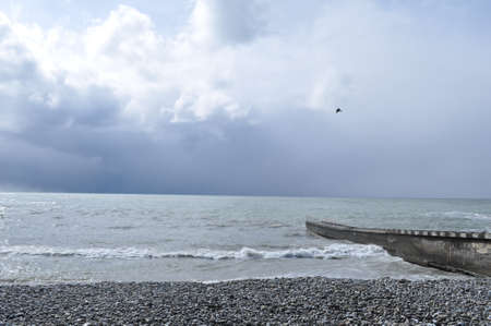 Overcast mystical Black Seaの写真素材
