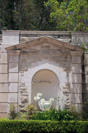 Arbor in the garden one of the parkの写真素材