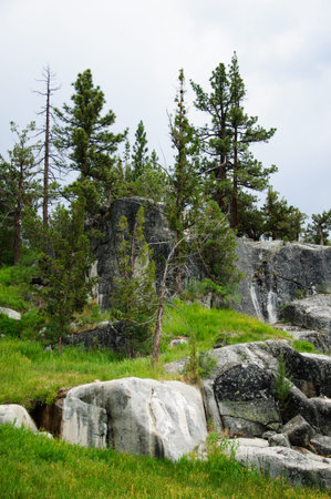 a beautiful view of the California mountainの写真素材