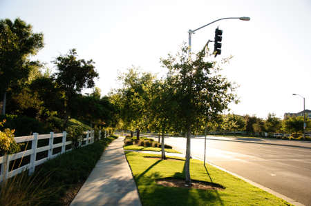 Pedestrian walkway for exercise and walkの写真素材