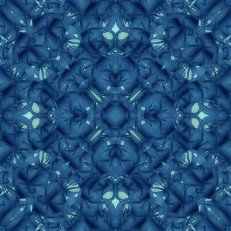Symmetrical decorative patterns, 3D illustration multicolored.