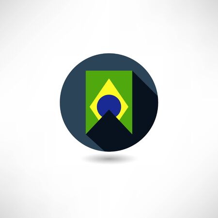 Flag of Brasil iconのイラスト素材