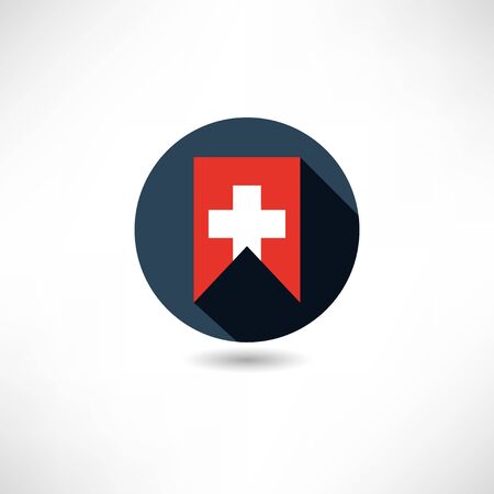 Flag of Switzerland iconのイラスト素材