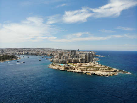 Malta from above. New point of vief for your eyes. Beautiful and Unique place named Malta. For rest, exploring and adventure. Must see for everyone. Europe, island in Mediterian Sea.の写真素材