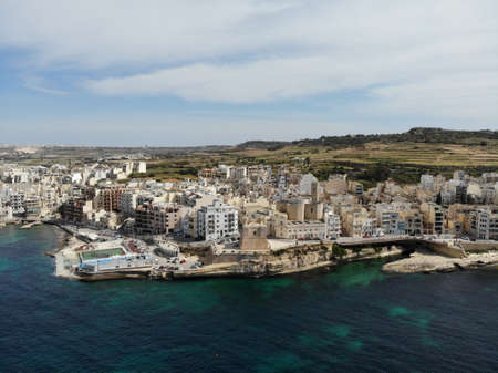 Malta from above. New point of vief for your eyes. Beautiful and Unique place named Malta. For rest, exploring and adventure. Must see for everyone. Europe, island in Mediterian Sea.の写真素材