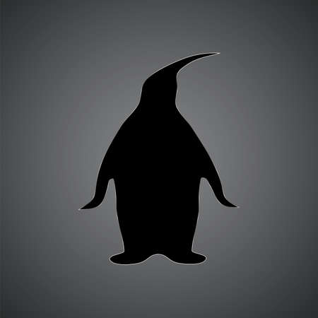 Arctic pinguin vector silhouette. Animal illustration on background. Good for logo, icon or brand desing. From creative collection.のイラスト素材