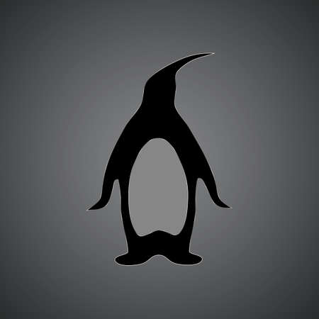 Arctic pinguin vector silhouette. Animal illustration on background. Good for logo, icon or brand desing. From creative collection.のイラスト素材