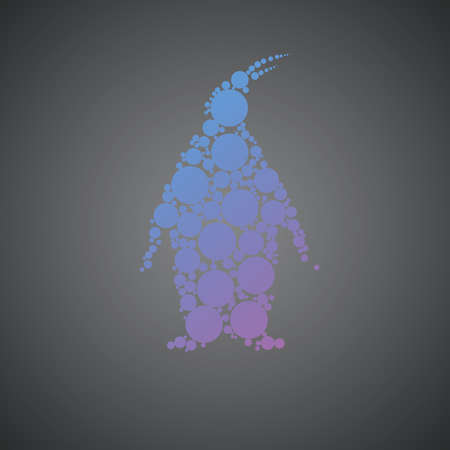 Arctic pinguin vector silhouette. Animal illustration on background. Good for logo, icon or brand desing. From creative collection.のイラスト素材