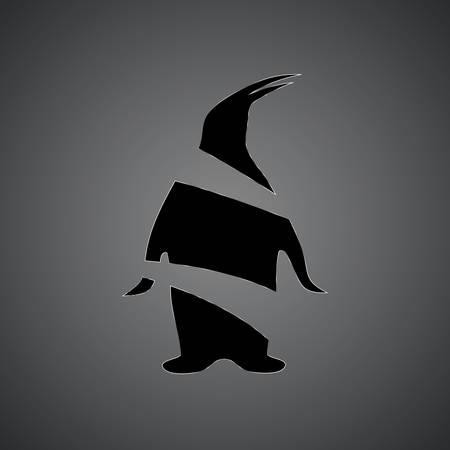 Arctic pinguin vector silhouette. Animal illustration on background. Good for logo, icon or brand desing. From creative collection.のイラスト素材