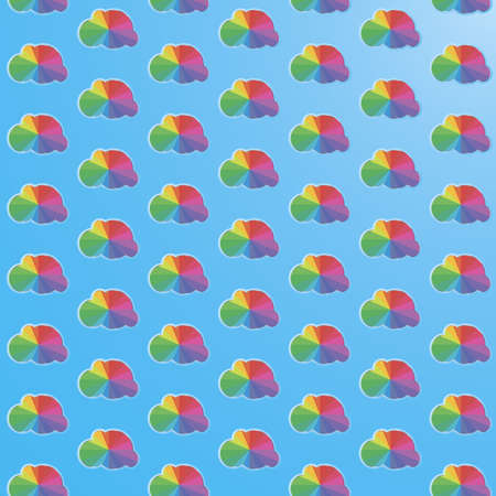 Simply flat cloud vector illustration. Cloud symbol for your design, web site, brand logo, app, UI, background. Trendy flat style with amazing color. From cloud set.のイラスト素材
