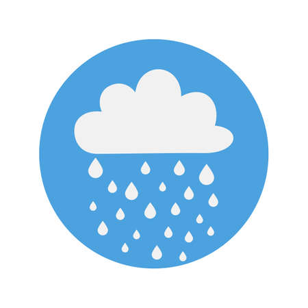 Simply flat cloud vector illustration. Cloud symbol for your design, web site, brand logo, app, UI, background. Trendy flat style with amazing color. From cloud set.のイラスト素材