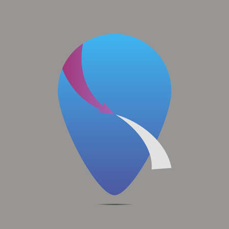 Simply but amazing vector geolocation map pin. good for show your place, destination or for brand logo. Flat design. From geotag setのイラスト素材