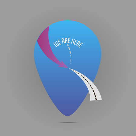 Simply but amazing vector geolocation map pin. good for show your place, destination or for brand logo. Flat design. From geotag setのイラスト素材