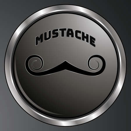 Black mustache creative flat retro desing. Simply and trendy design. Amazing fit for brands, logo, barbershop, background. Mustache set isolated on white background with shadowのイラスト素材