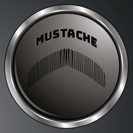 Black mustache creative flat retro desing. Simply and trendy design. Amazing fit for brands, logo, barbershop, background. Mustache set isolated on white background with shadowのイラスト素材