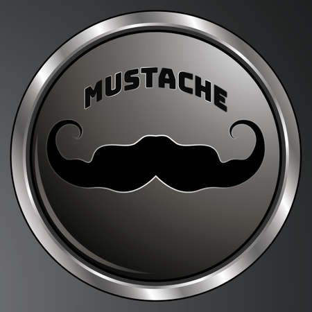 Black mustache creative flat retro desing. Simply and trendy design. Amazing fit for brands, logo, barbershop, background. Mustache set isolated on white background with shadowのイラスト素材
