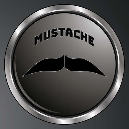Black mustache creative flat retro desing. Simply and trendy design. Amazing fit for brands, logo, barbershop, background. Mustache set isolated on white background with shadowのイラスト素材