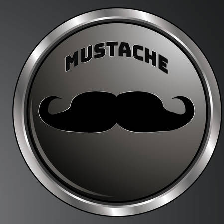 Black mustache creative flat retro desing. Simply and trendy design. Amazing fit for brands, logo, barbershop, background. Mustache set isolated on white background with shadowのイラスト素材