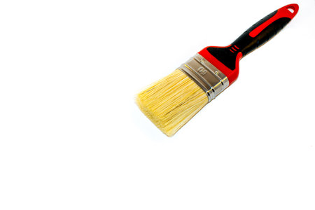 One paintbrushes isolated on a white backgroundの写真素材