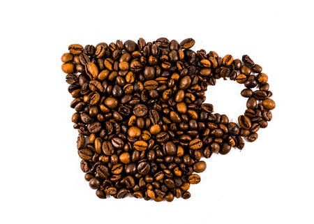 Cup from coffee beansの写真素材