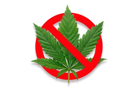 Stop narcotic sign isolated on a white background.の写真素材