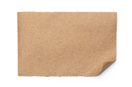 Sheet of brown, old paper isolated on a white background.の写真素材