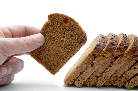 Baking, fresh bread isolated on white background