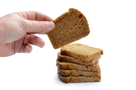 Baking, fresh bread isolated on white background