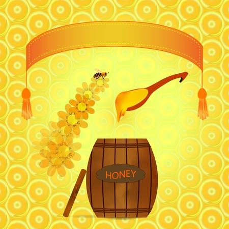 barrel of honeyのイラスト素材