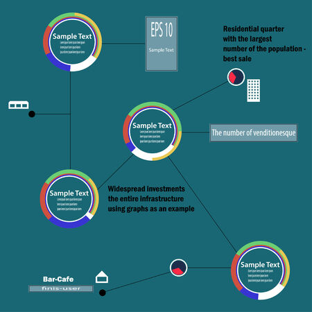 Circular infographicsのイラスト素材