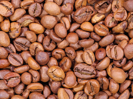 Background of roasted coffee beans