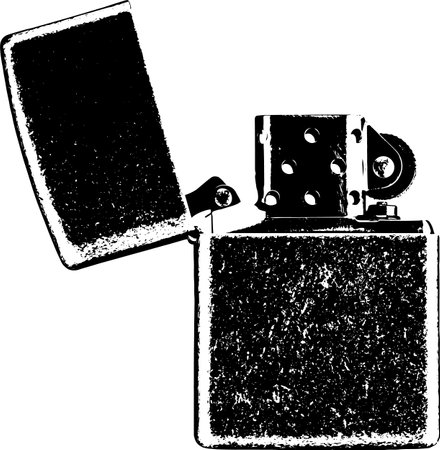 Vintage gasoline lighter isolated on transparent backgroundのイラスト素材