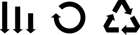 REDUCE, REUSE and RECYCLE icons as concept of reducing environmental pollutionのイラスト素材