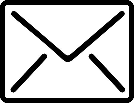 Email envelope vector icon as contact us, message and feedback conceptのイラスト素材