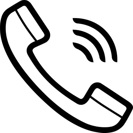 Phone vector icon as communication, support and contact data conceptのイラスト素材