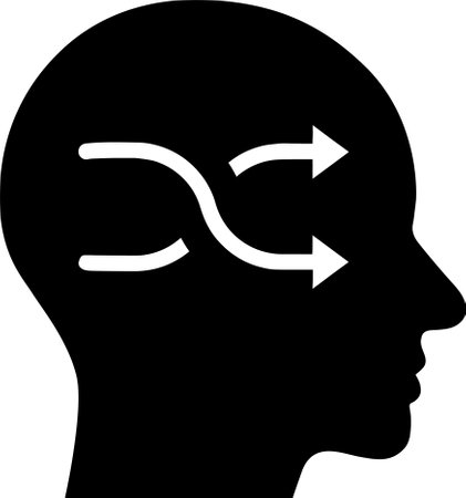 Soft skills icon as a concept of flexible thinking and management of a companyのイラスト素材