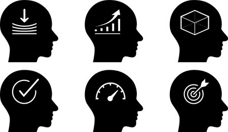 Flat Icons as a concept of human mental and psychological capacityのイラスト素材