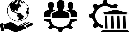 ESG concept icons represent environmental conservation and renewable resourcesのイラスト素材