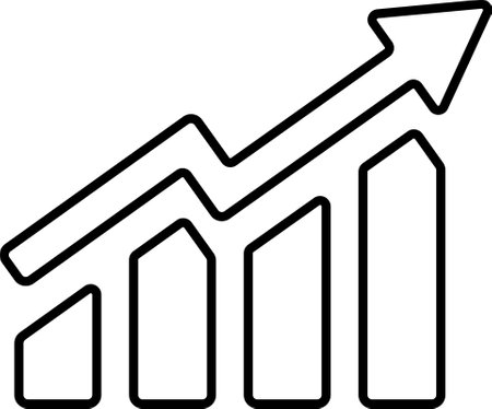Linear growth icon as a career advancement conceptのイラスト素材