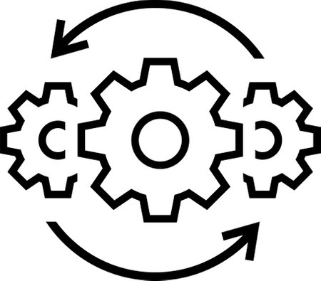 The icon of operation as a concept of process and implementationのイラスト素材