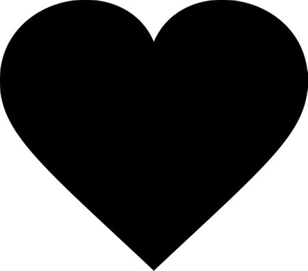 Black vector heart icon as concept of love, flat design styleのイラスト素材