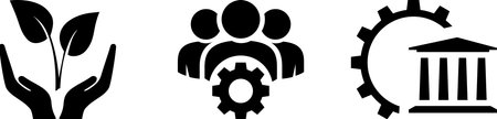 ESG icons as Environmental, Social, and Corporate Governance conceptのイラスト素材