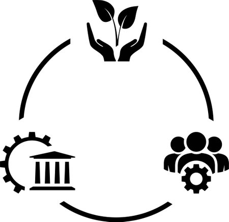 Environmental, Social, and Corporate Governance icons as ESG principle conceptのイラスト素材