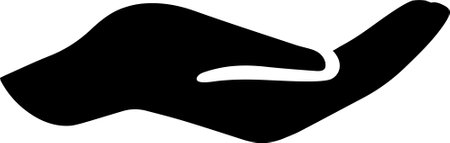 Vector hand icon isolated on white backgroundのイラスト素材