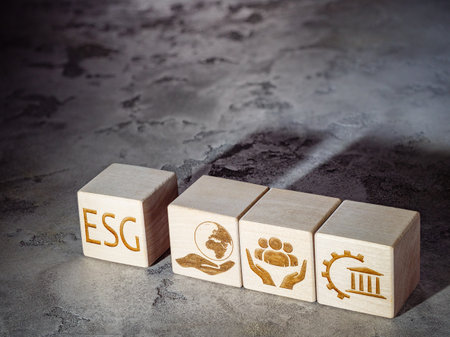 ESG symbols as a concept of company governance criteriaの写真素材